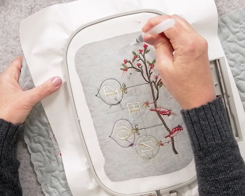 Machine Embroidery Tip Removing the Stabilizer